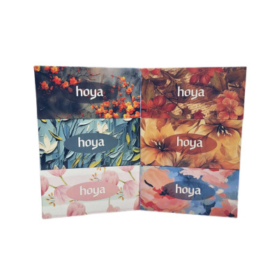 دستمال کاغذی جعبه ای 150 برگ دولایه هویا (بسته 36 عددی در 6 طرح متفاوت)